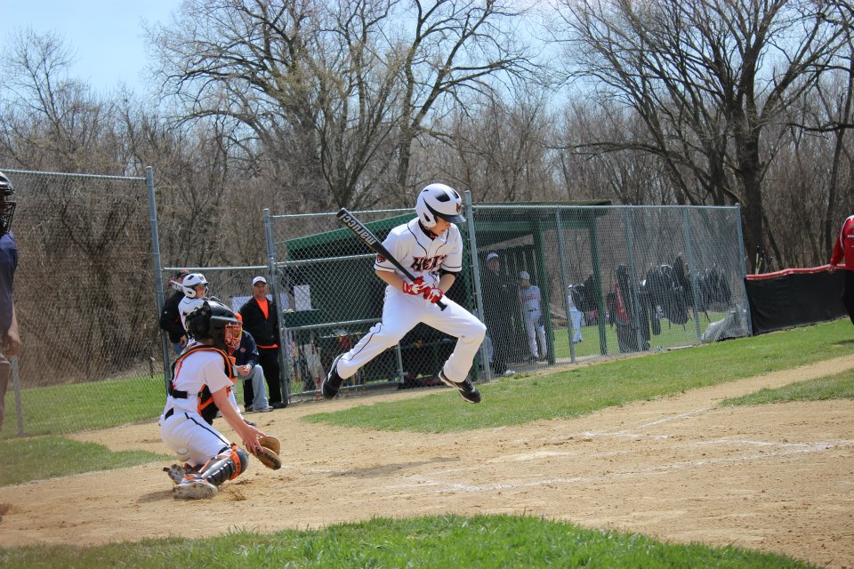 A Quad City Heat player in action on the baseball field